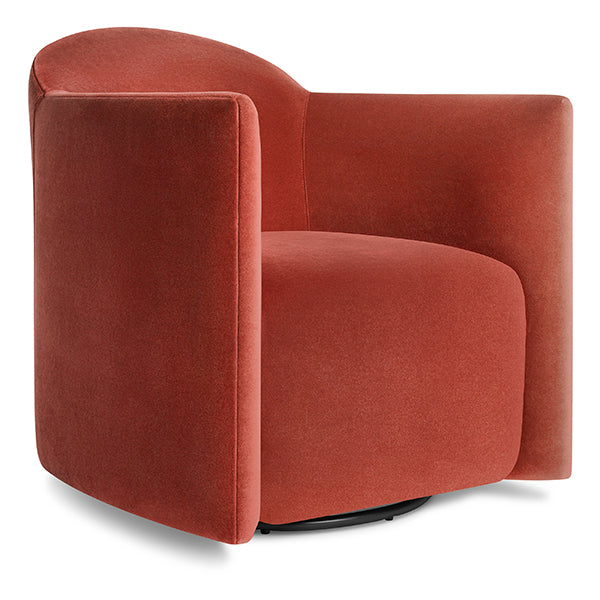 About Face Swivel Velvet Lounge Chair