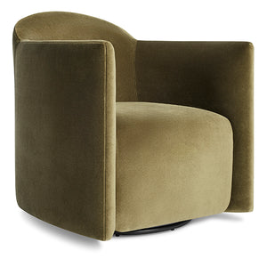 About Face Swivel Velvet Lounge Chair