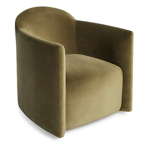 About Face Swivel Velvet Lounge Chair