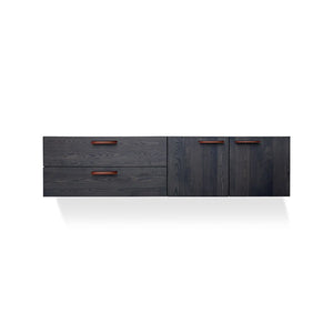 Shale 2 Door/2 Drawer Wall Mounted Cabinet