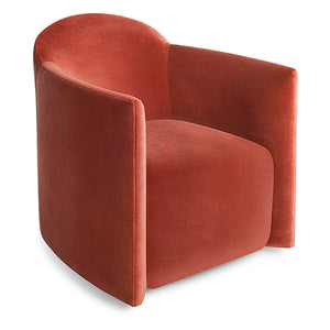 About Face Swivel Velvet Lounge Chair