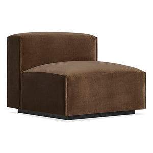 Cleon Armless Velvet Lounge Chair