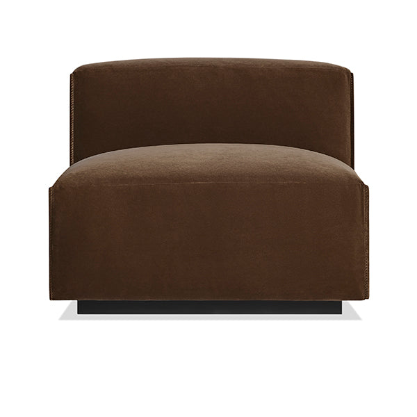 Cleon Armless Velvet Lounge Chair