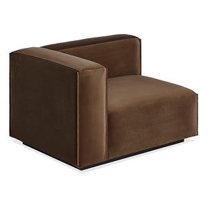 Cleon One Arm Velvet Lounge Chair