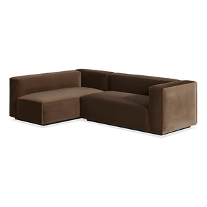 Cleon Small Velvet Sectional Sofa