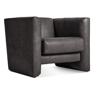 Double Down Leather Lounge Chair - New!